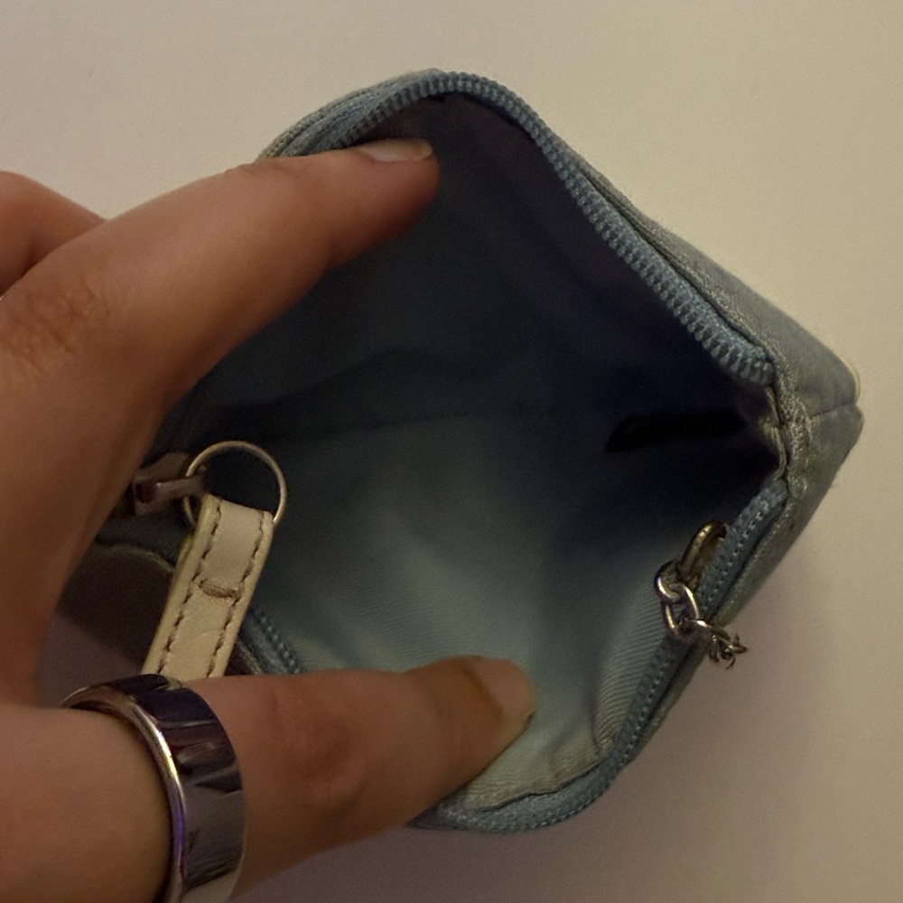 Coach Blue and White Keychain Pouch - Picture 3 of 4